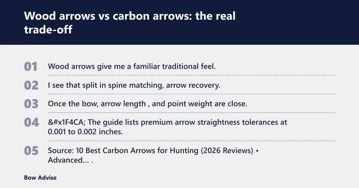 Steps: Wood arrows vs carbon arrows: the real trade-off