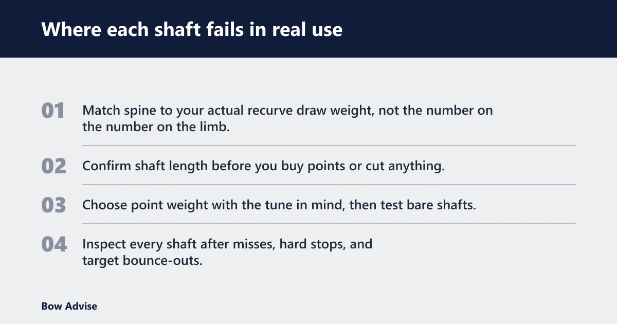 Steps: Where each shaft fails in real use